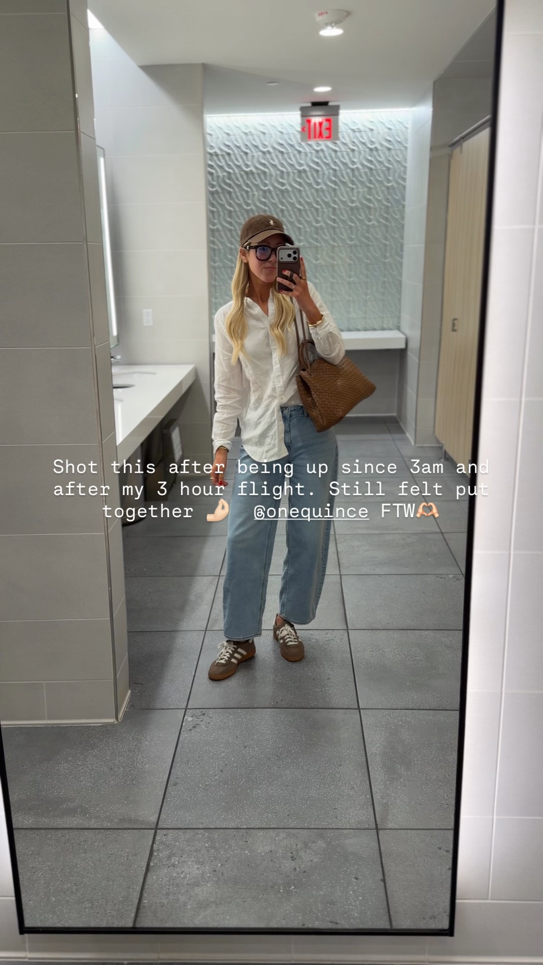 Travel fit! My airport outfit for heading back home! Love this linen button down + barrel jeans from Quince! LTKCon you’ve been a dream!♥️ @Quince @electricpicks

#LTKootd #LTKdayinmylife #LTKTravel