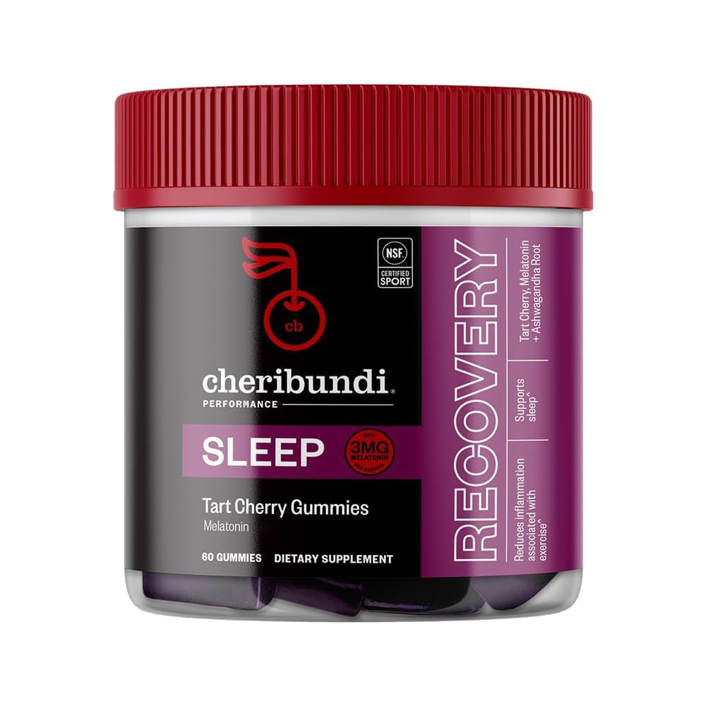 Cheribundi Tart Cherry Gummies Sleep | Performance for Maximum Recovery with 25 Tart Cherries | P... | Amazon (US)