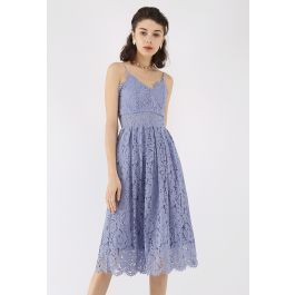 Spirit of Romance Lace Cami Dress in Lavender | Chicwish