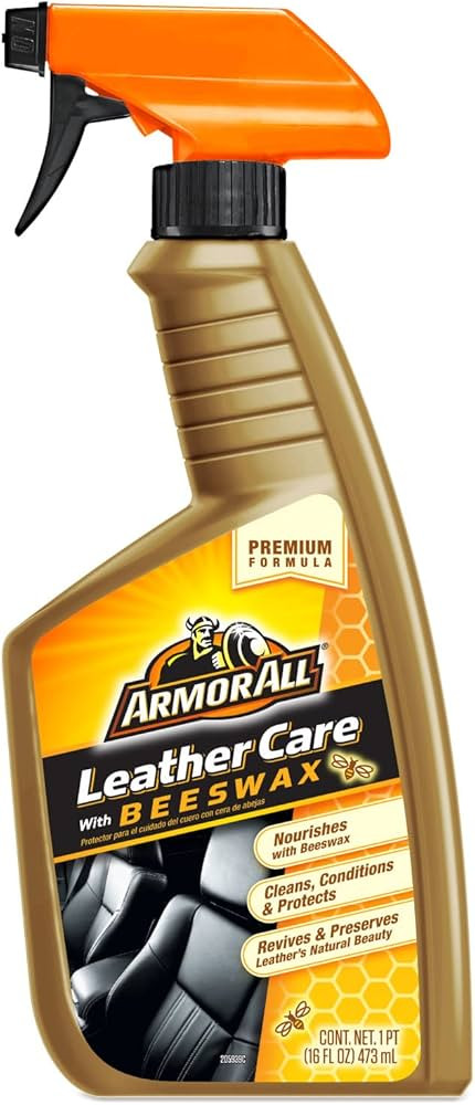 Armor All Car Leather Cleaner Spray, Beeswax Leather Care Spray for Cars, Trucks, Motorcycles, 16... | Amazon (US)