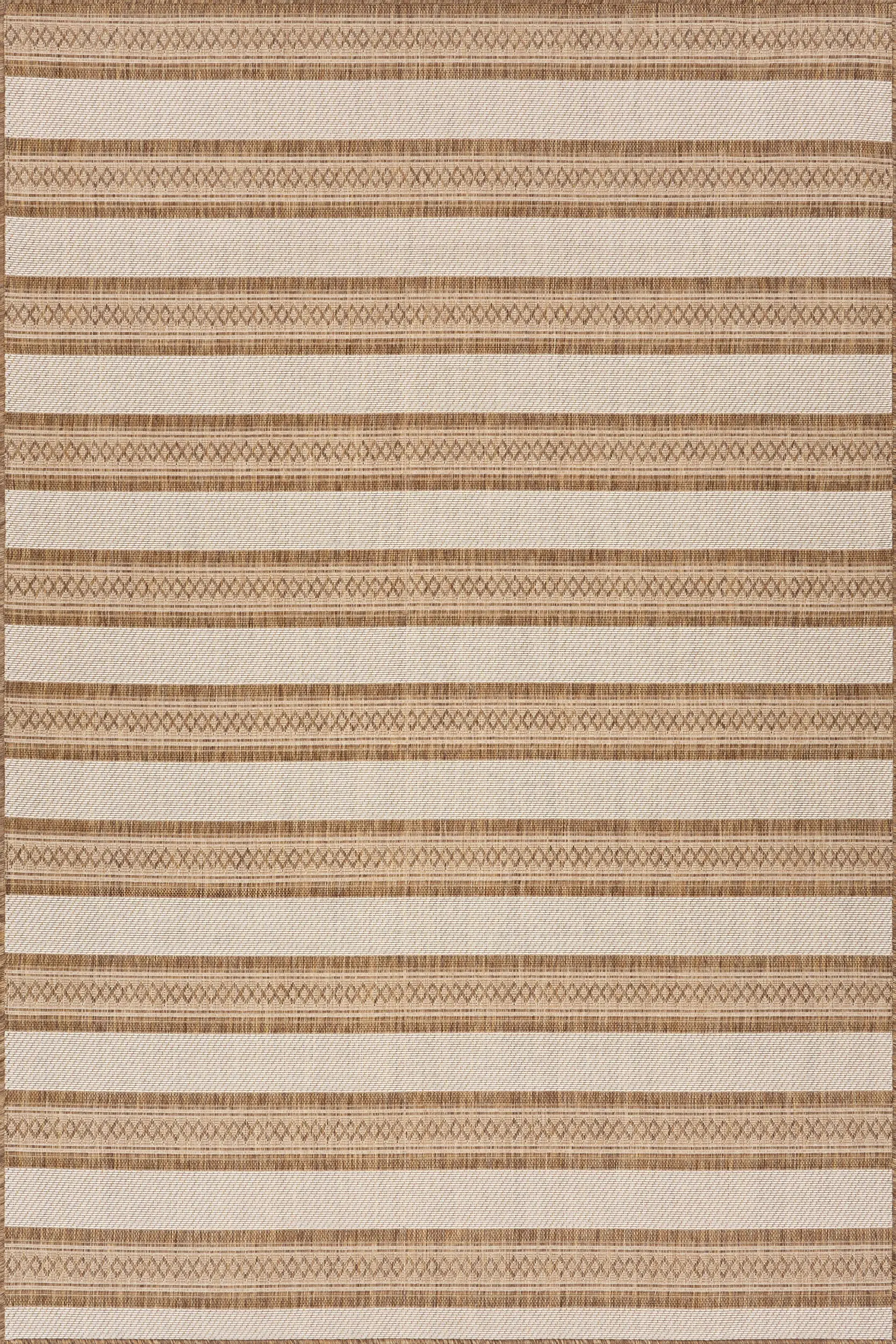 Oristela Modern Abstract Indoor/Outdoor Rug | Brown | Rugs USA