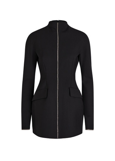 Crystal-embellished crepe mini dress | Harvey Nichols