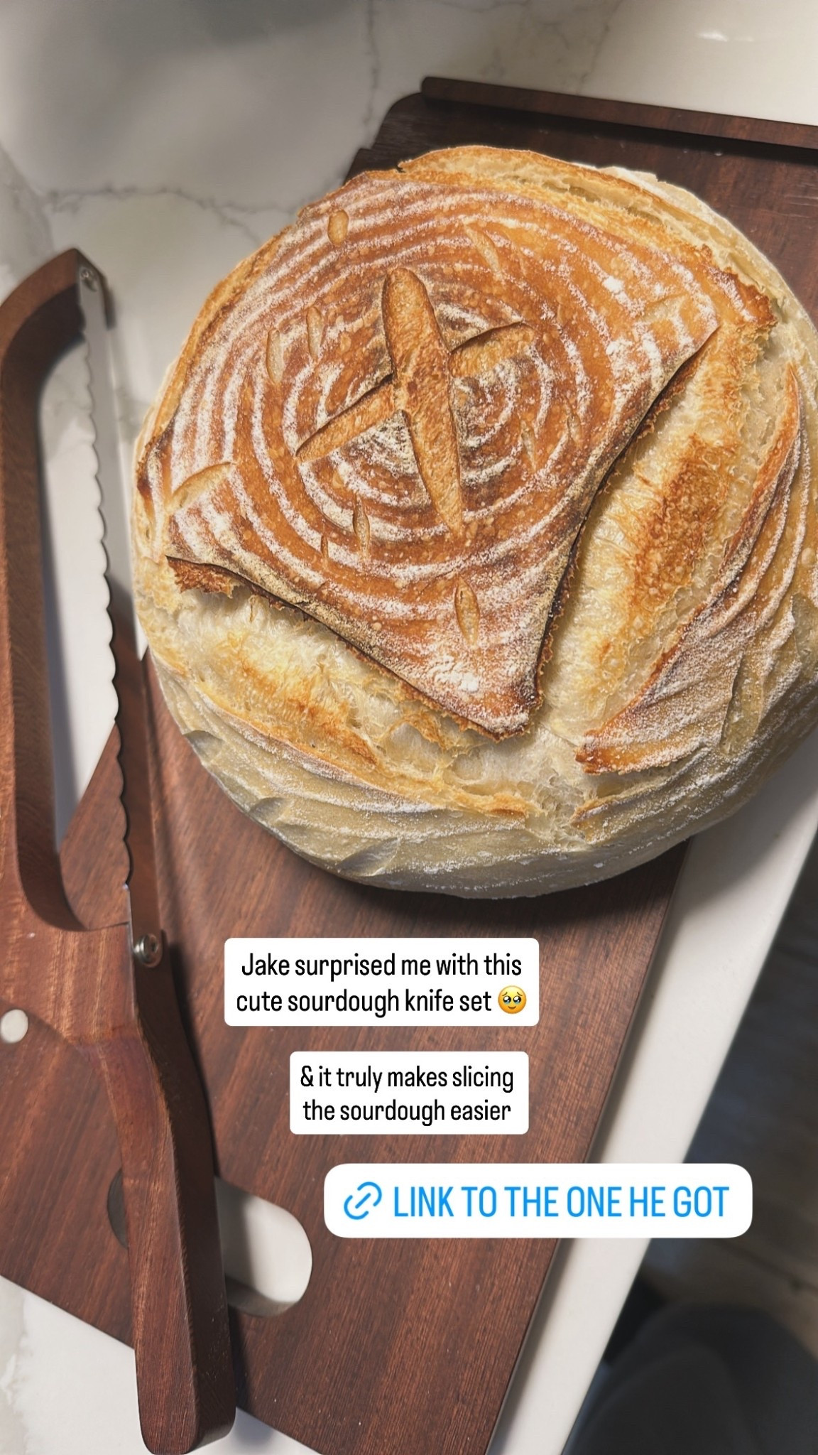 Jake surprised me with this cute sourdough knife set 🥹 & it truly makes slicing the sourdough easier

#LTKfoodie #LTKHome #LTKdayinmylife
