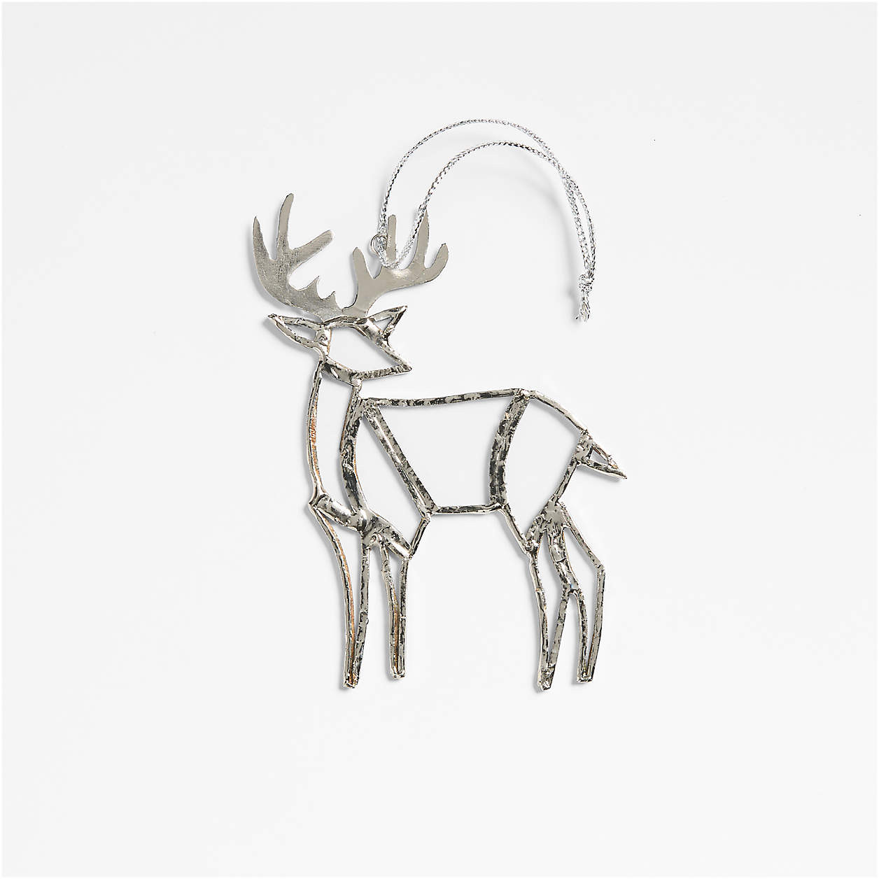 Stained Glass Deer Christmas Tree Ornament + Reviews | Crate & Barrel | Crate & Barrel