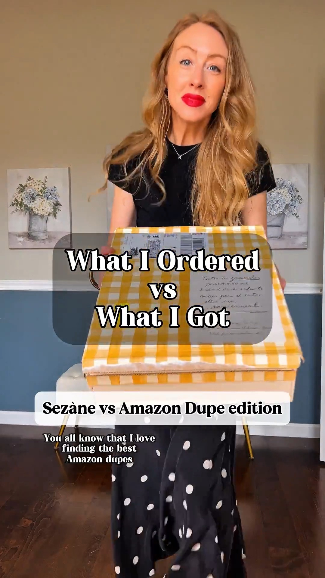 I’m wearing a small in both dresses. 
The Sezane version is a thicker material but I truly think both are great dresses. 
I love and own both and will definitely be getting more colors in the Amazon version. It’s so flattering on the stomach area due to the design  
Such an easy chic outfit & easily dressed up or down. Have worn them with sneakers and heels! 