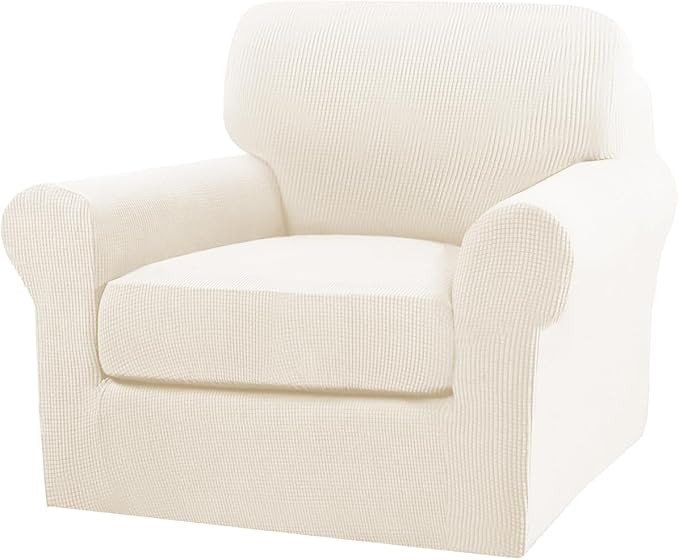 Turquoize 2 Piece Chair Covers Armchair Slipcovers for Living Room Armchair Sofa Cover with Indiv... | Amazon (US)