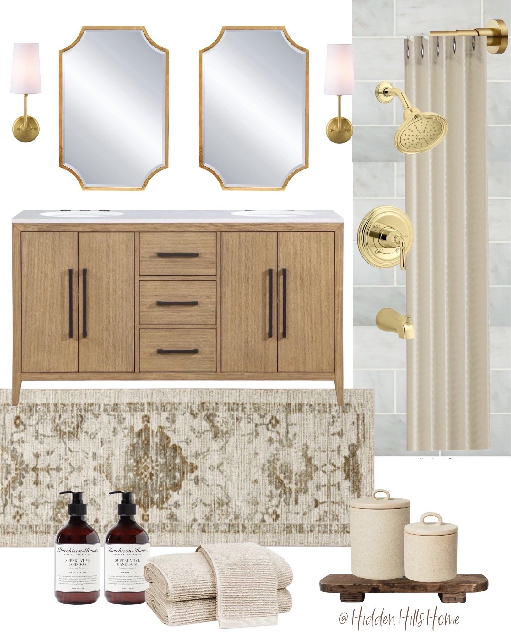 Bathroom inspiration, modern-transitional bathroom, master bathroom design, bathroom vanity, bathroom mirror, bathroom rug #bath #moodboard


#LTKSeasonal #LTKHome #LTKSaleAlert