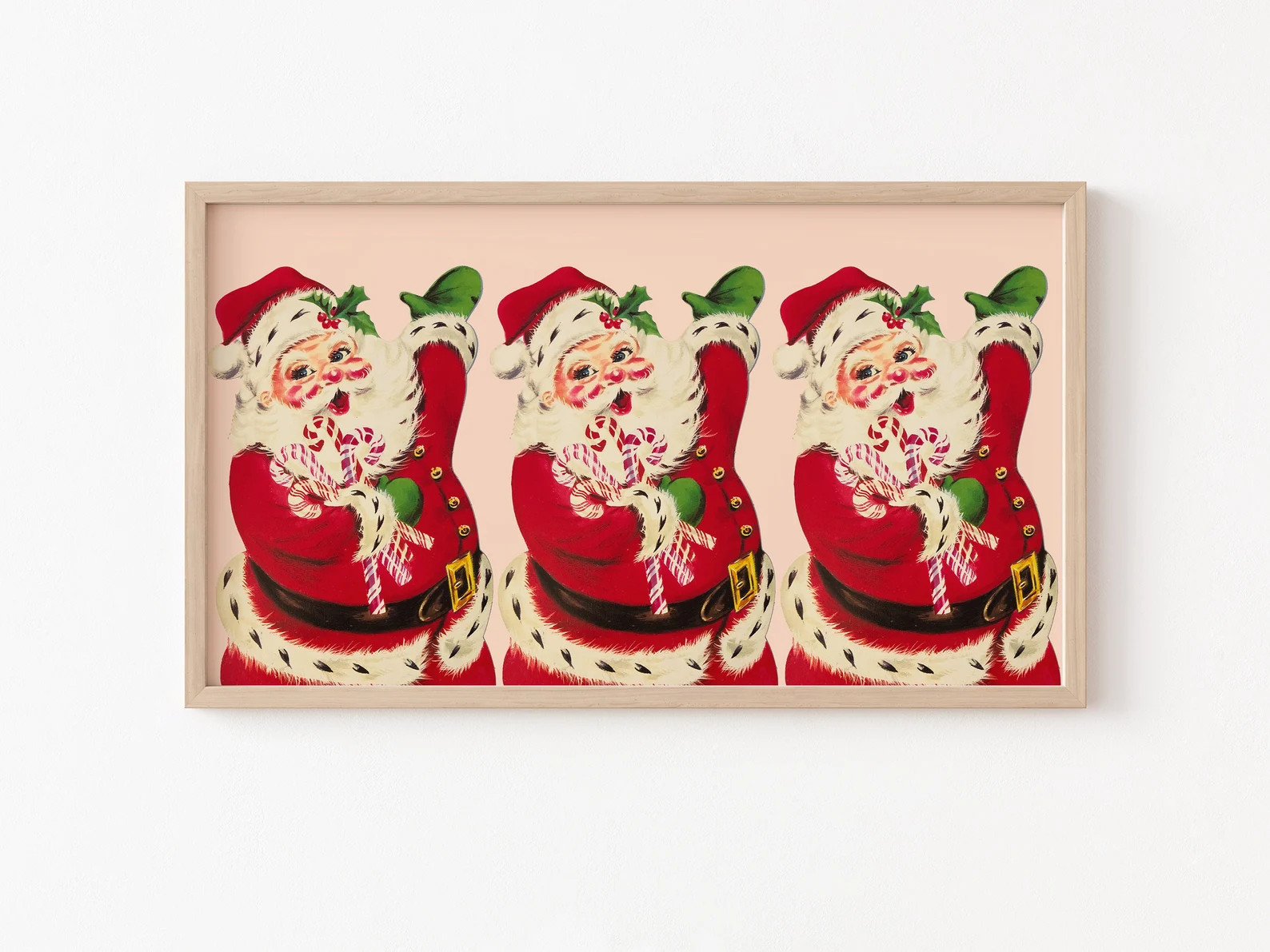 Christmas Frame TV Art File Frame TV Art File Vintage Santa - Etsy | Etsy (US)