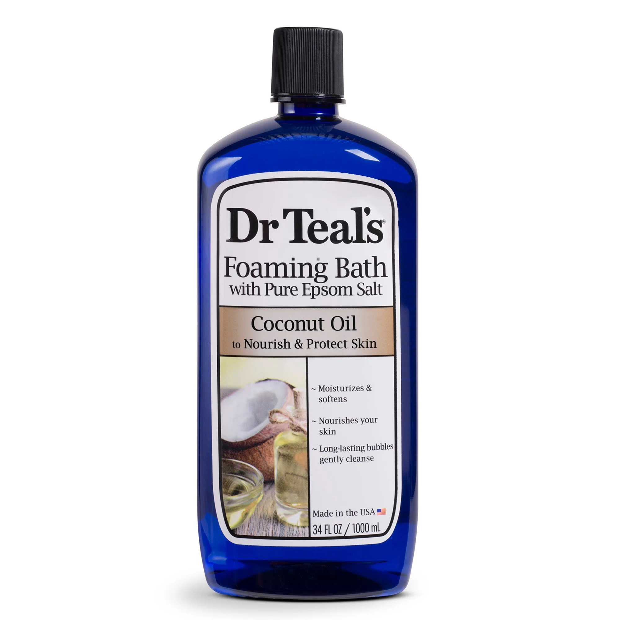 Dr Teal's Nourish & Protect Foaming Bubble Bath with Pure Epsom Salt and Coconut Oil, 34 fl.Oz. -... | Walmart (US)