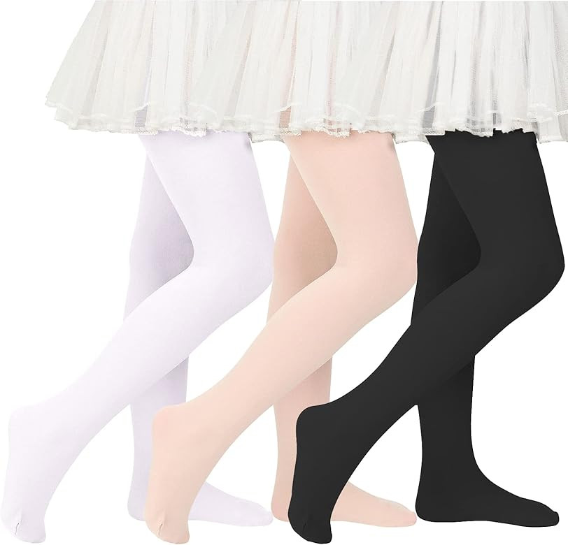 American Trends Baby Girls Dance Tights Toddler Footed Ballet Tights Stockings | Amazon (US)