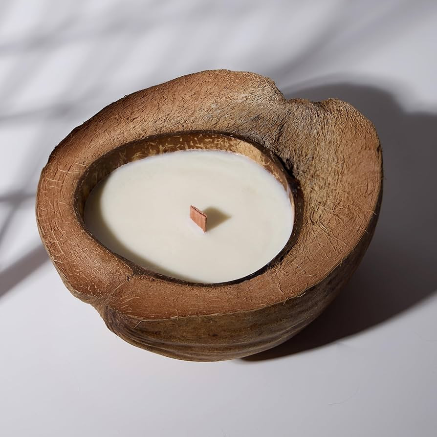 Scented Candle Clearance, Wooden Wick Soy Candles in a Big Coconut Shell, Relaxation Gifts for Wo... | Amazon (US)