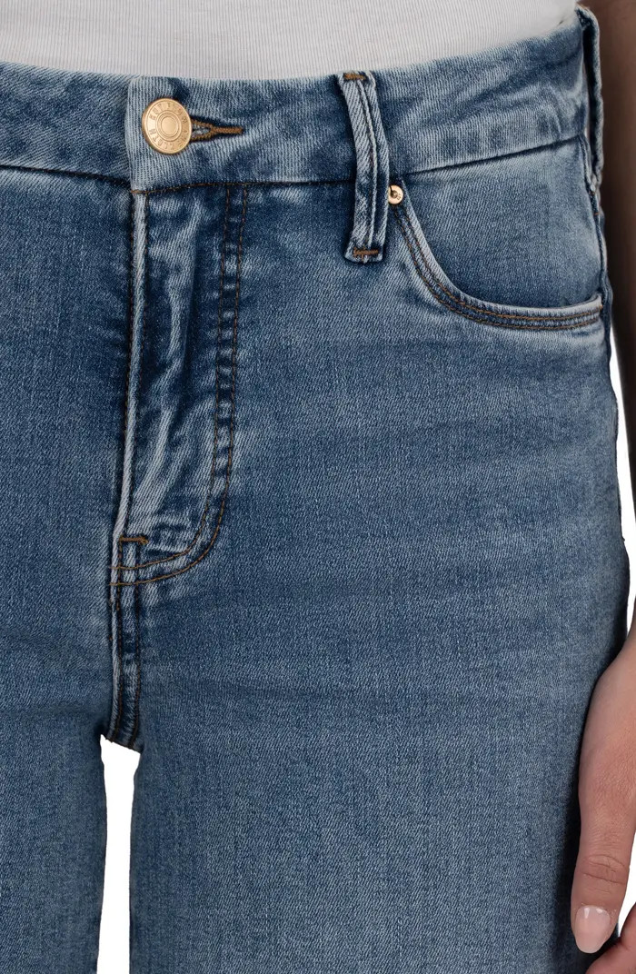 Meg Fab Ab High Waist Raw Hem Ankle Wide Leg Jeans | Nordstrom Rack