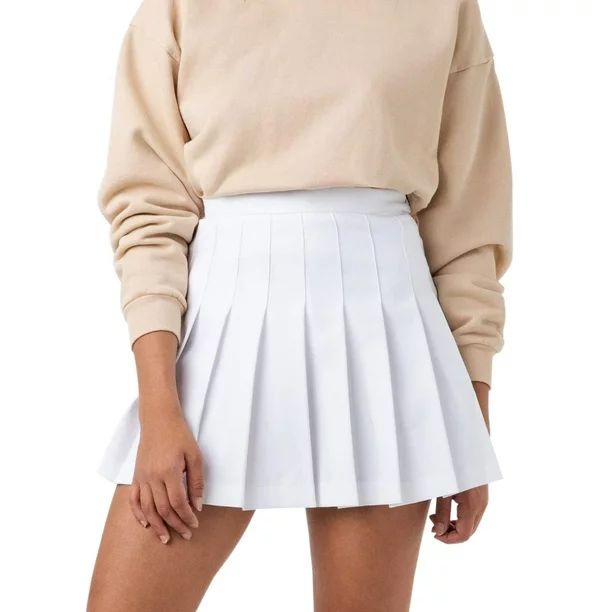 Womens Girl High Waisted Pleated Tennis Skirt School A-Line Skater Skirts with Lining Shorts | Walmart (US)