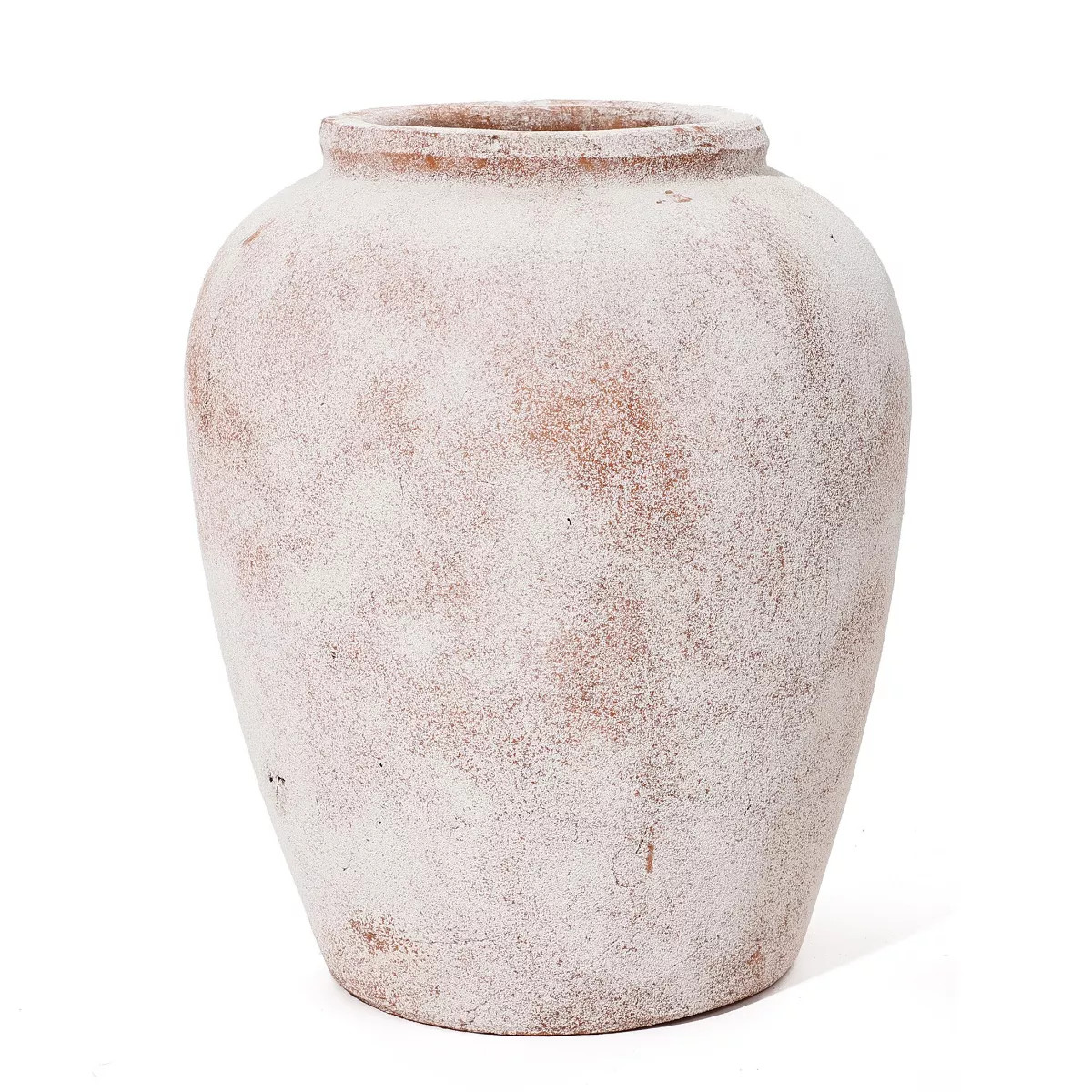 LuxenHome Ceramic Vase, 12" Marble Textured Large Terracotta Vase, Rustic Flower Vase Pottery for... | Target
