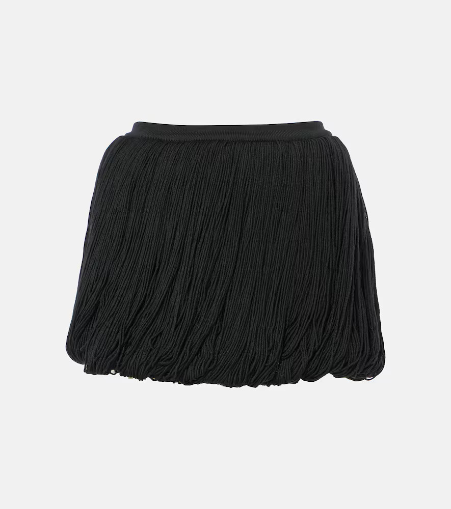 AlaÃ¯a Fringed wool miniskirt | Mytheresa (US/CA)