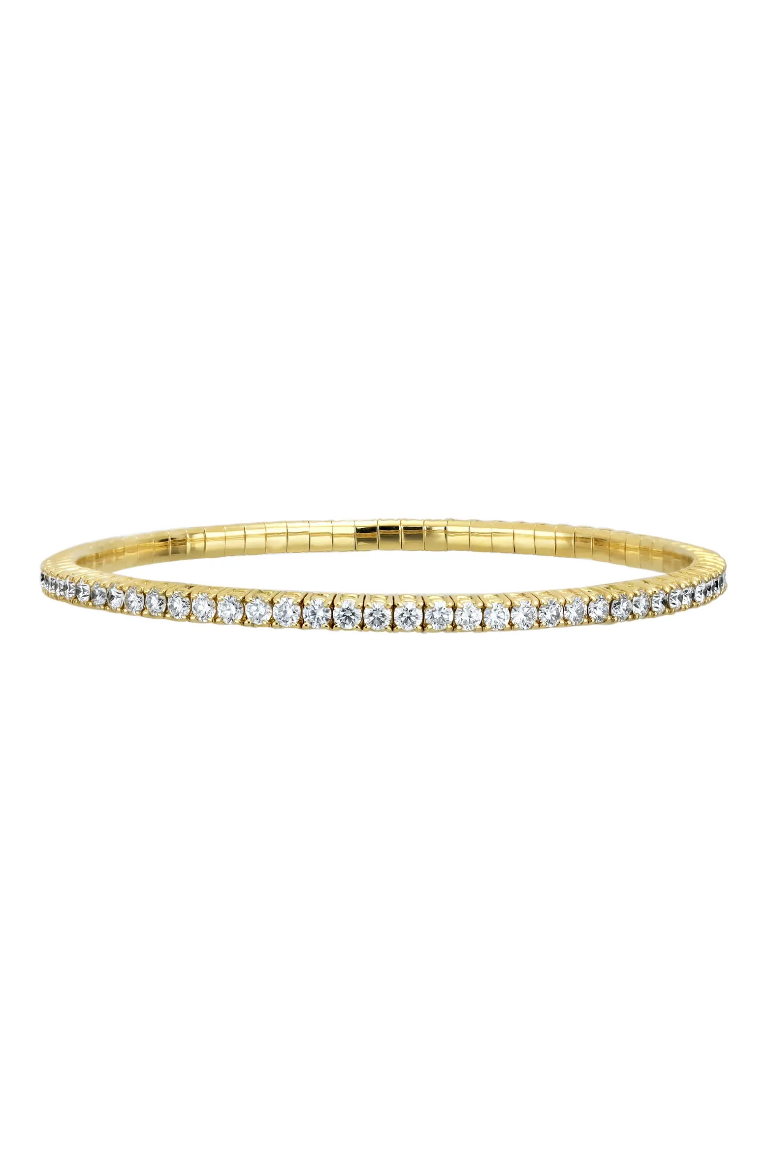 18K Gold Audrey Diamond Stretch Bangle (Online Trunk Show) (Women) | Nordstrom | Nordstrom