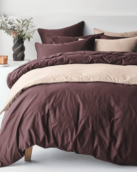 Luxury Egyptian Cotton Quilt Cover Set - Chocolate | Target AU