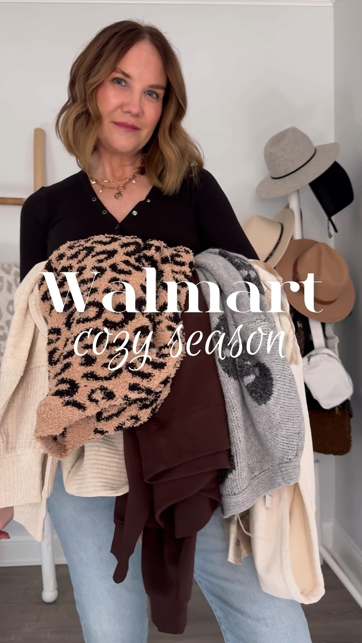 Under $20 cozy @walmartfashion finds! 
I hope you find something you ❤️

Walmart haul, fall outfit inspo, mom ootd, what to wear, how to style, casual outfit ideas, affordable fashion try on,  Halloween outfit, tunic sweater, cozy outfit, skull sweater, leopard print

#LTKStyleTip #LTKOver40 #LTKVideo