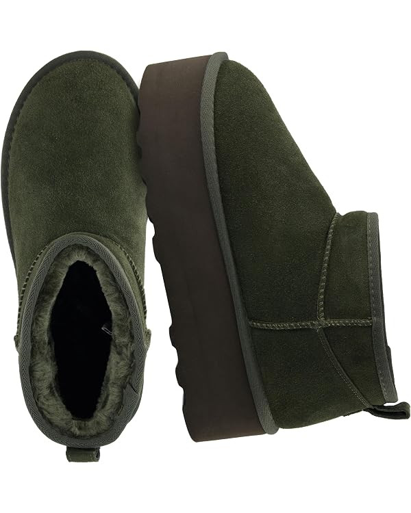 CUSHIONAIRE Hippy Women’s Platform Ankle Boots – Genuine Suede, Faux Fur Lining, Cozy Winter ... | Amazon (US)
