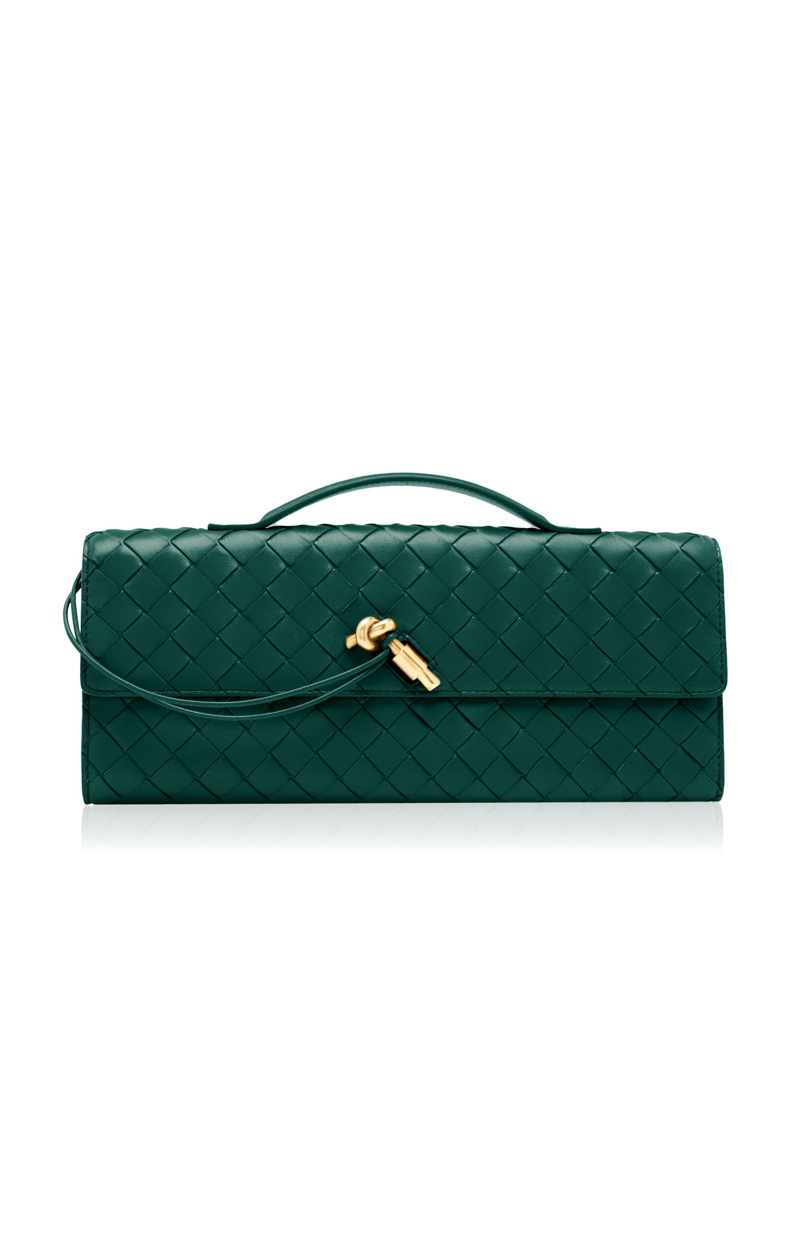 Bottega Veneta Andiamo Intrecciato Leather E/W Clutch - Moda Operandi | Moda Operandi (Global)