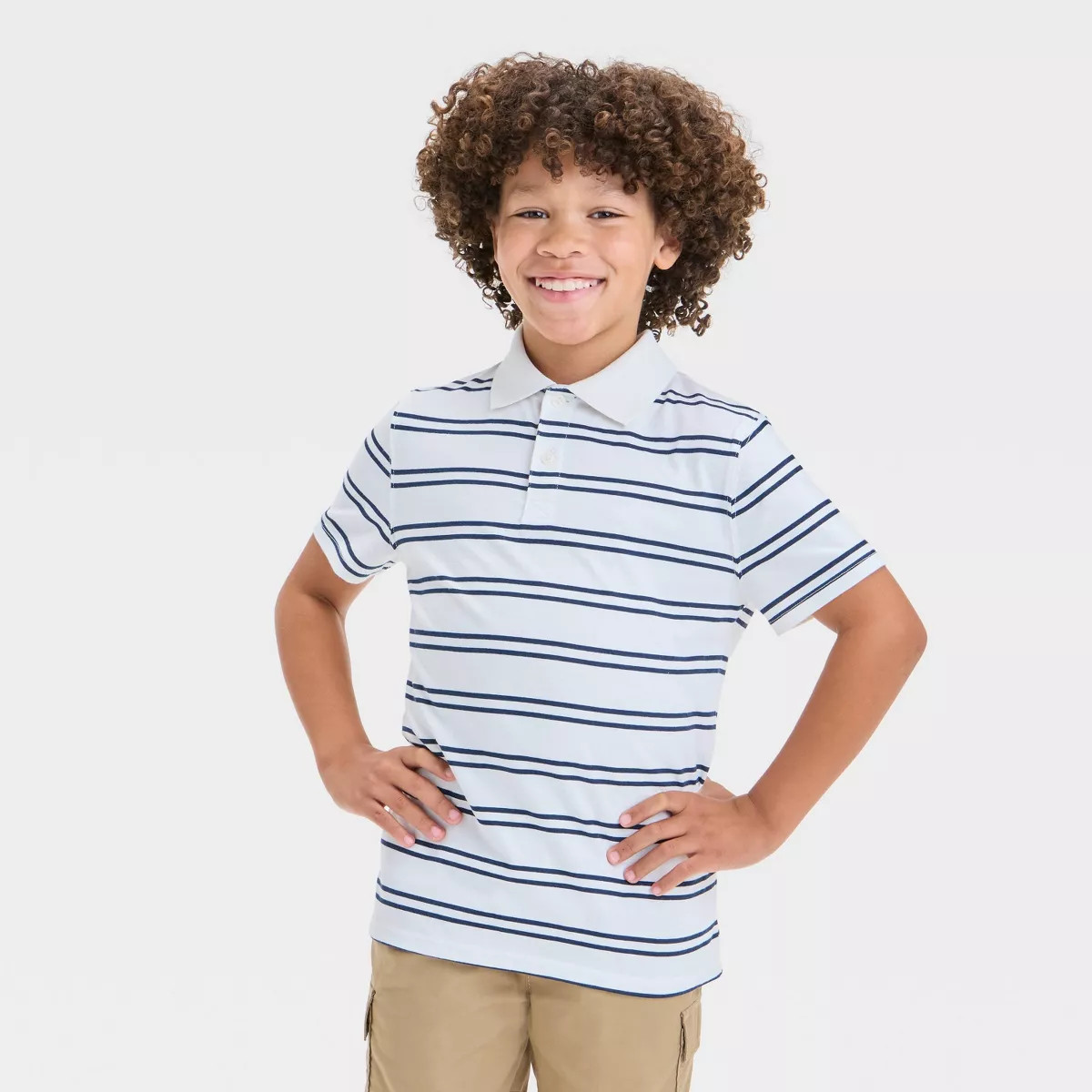 Boys' Short Sleeve Printed Polo Shirt - Cat & Jack™ | Target