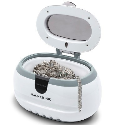 Magnasonic Professional Ultrasonic Jewelry Cleaner Machine for Eyeglasses, Watches, Rings, Coins, Dentures - White | Target