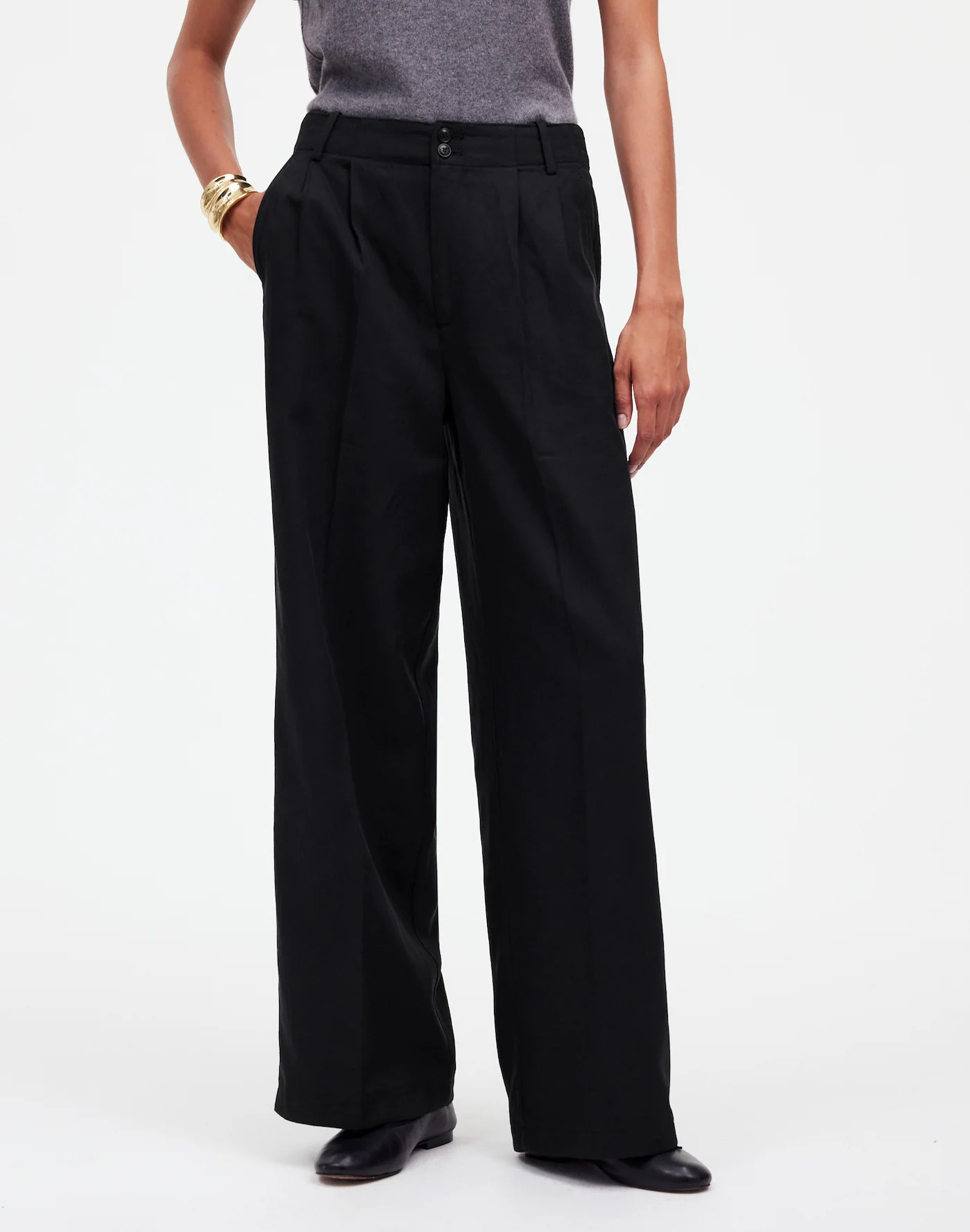 The Harlow Wide-Leg Pant in Drapey Twill | Madewell