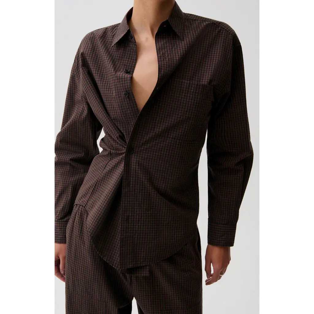 Pistola Mila Check Shirt in Hot Toddy at Nordstrom, Size Small | Nordstrom