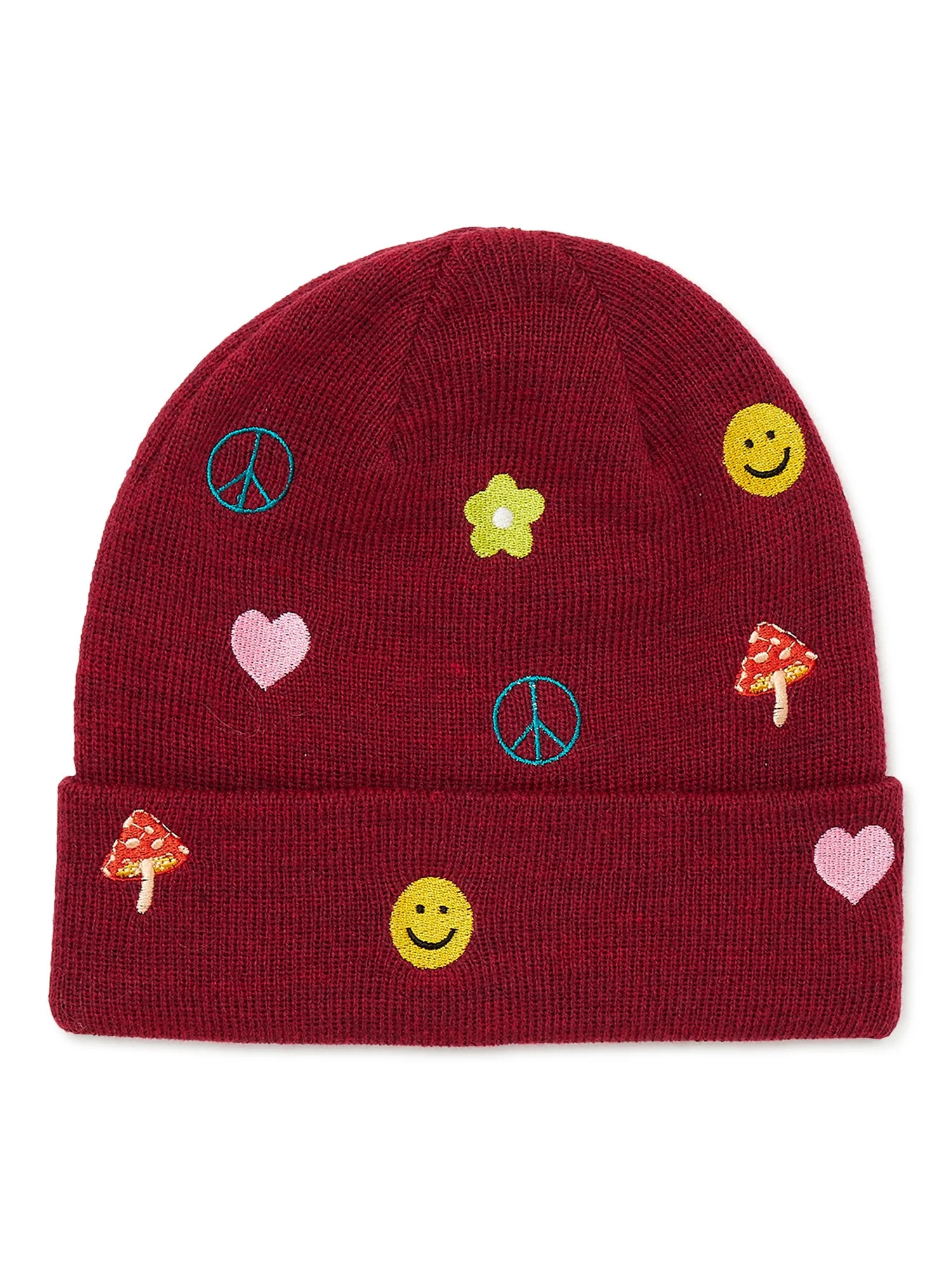 No Boundaries Juniors' Tossed Pattern Icon Beanie | Walmart (US)