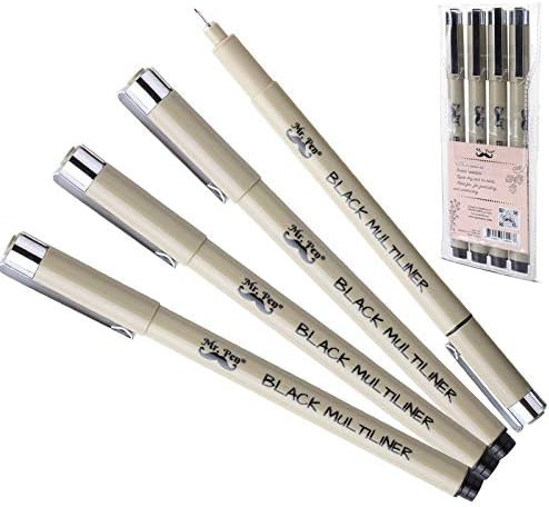 Mr. Pen- Black Fineliners, Fine Point Pens, 0.25mm, 4 Pack, Bible Pens No Bleed, Fine Tip Pens, Ultr | Amazon (US)