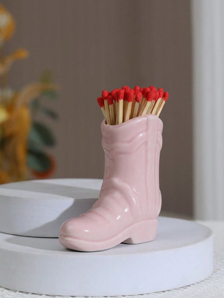Cowboy Boot Stick Holder, Match Storage Box, Ceramic Boot Holder, Cute Bathroom, Bedroom, Kitchen... | SHEIN