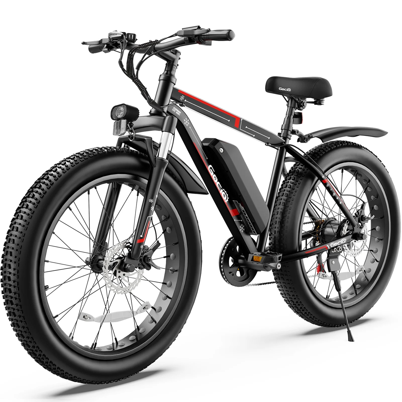 Gocio 26" 4.0 Fat Tire Electric Bike for Adults, 500W Adults E Bike, 48V 13Ah Battery, 22 Mph Ele... | Walmart (US)