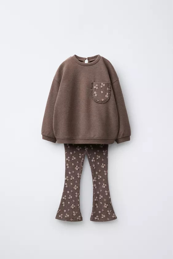 SOFT TOUCH FLARE T-SHIRT AND LEGGINGS SET | Zara US