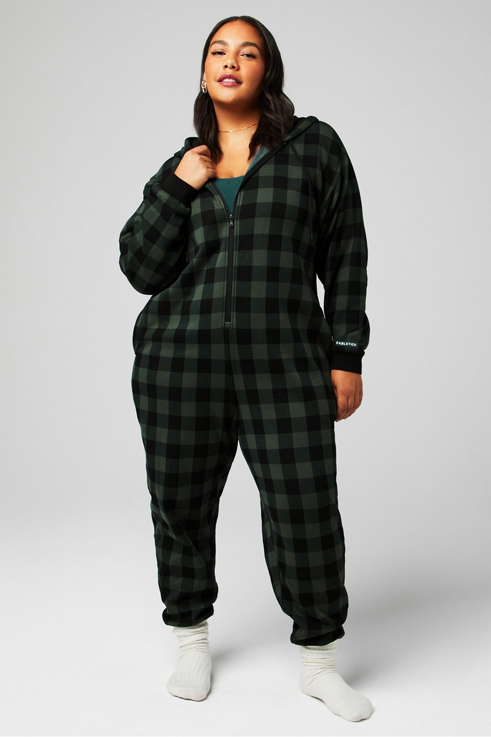 Cozy Fleece Hooded Onesie | Fabletics - North America