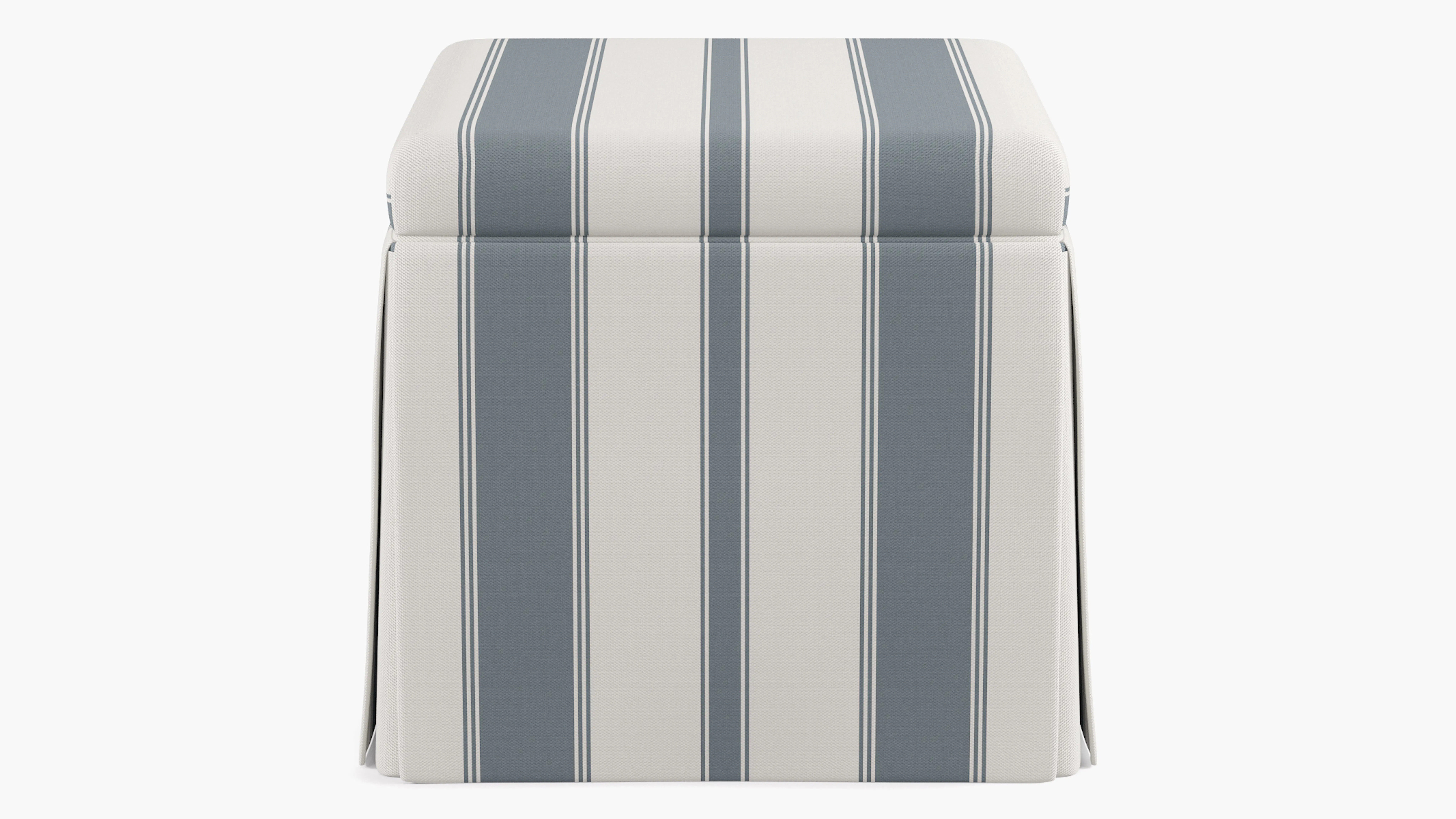 Skirted Storage Ottoman | The Inside