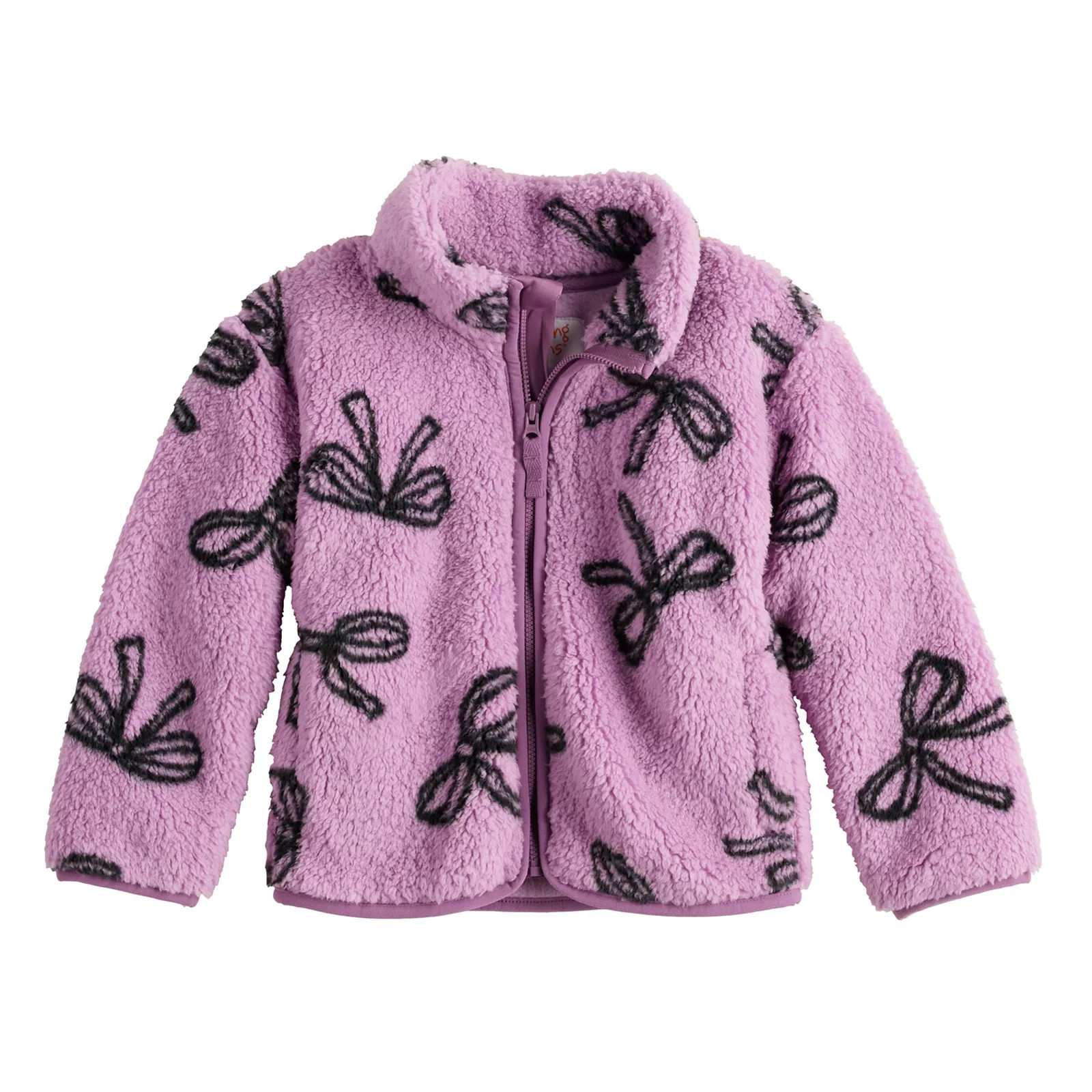 Toddler Girl Jumping Beans® Printed Sherpa Fleece Jacket | Kohl's