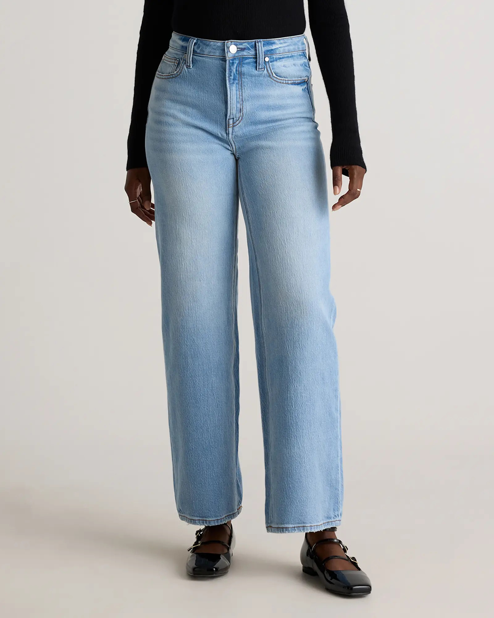 Comfort Stretch High Rise Relaxed Straight Jeans - 30" inseam | Quince