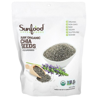 Sunfood Raw Organic Chia Seeds, 1 lb (454 g) | Target
