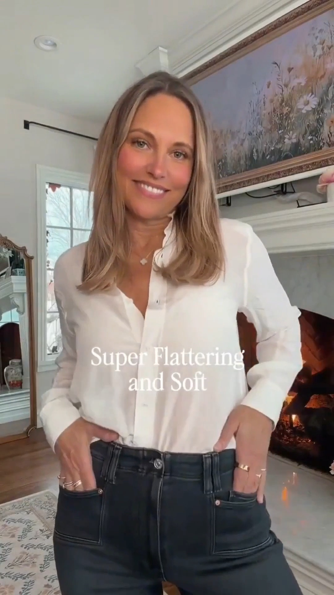 These jeans are incredibly flattering and really make a statement on their own. Paired with a wrap-tie ruched top, the whole look comes together effortlessly. It’s an easy, polished outfit that feels confident and put together. s

#LTKOver40 #LTKdayinmylife