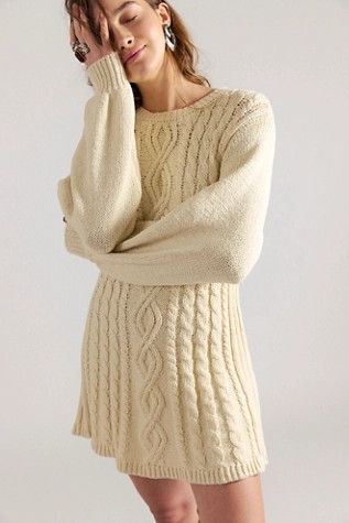 Orla Cable Knit Mini Dress | Free People (Global - UK&FR Excluded)