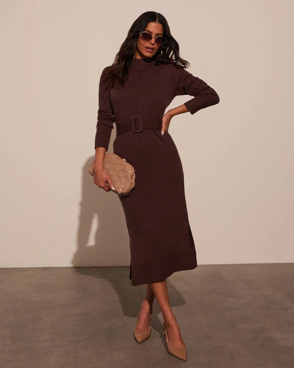 Huntley Mockneck Midi Sweater Dress | VICI