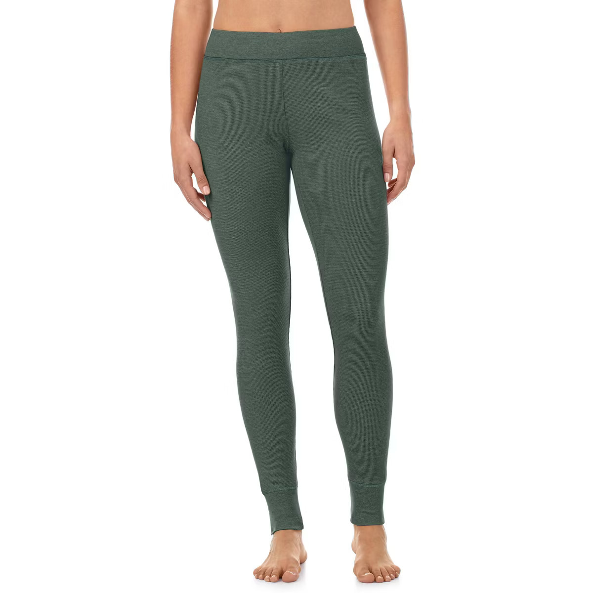 Warm Essentials by Cuddl Duds Women's Waffle Ribbed Combo Slim Straight Leggings with Smooth Edge... | Target