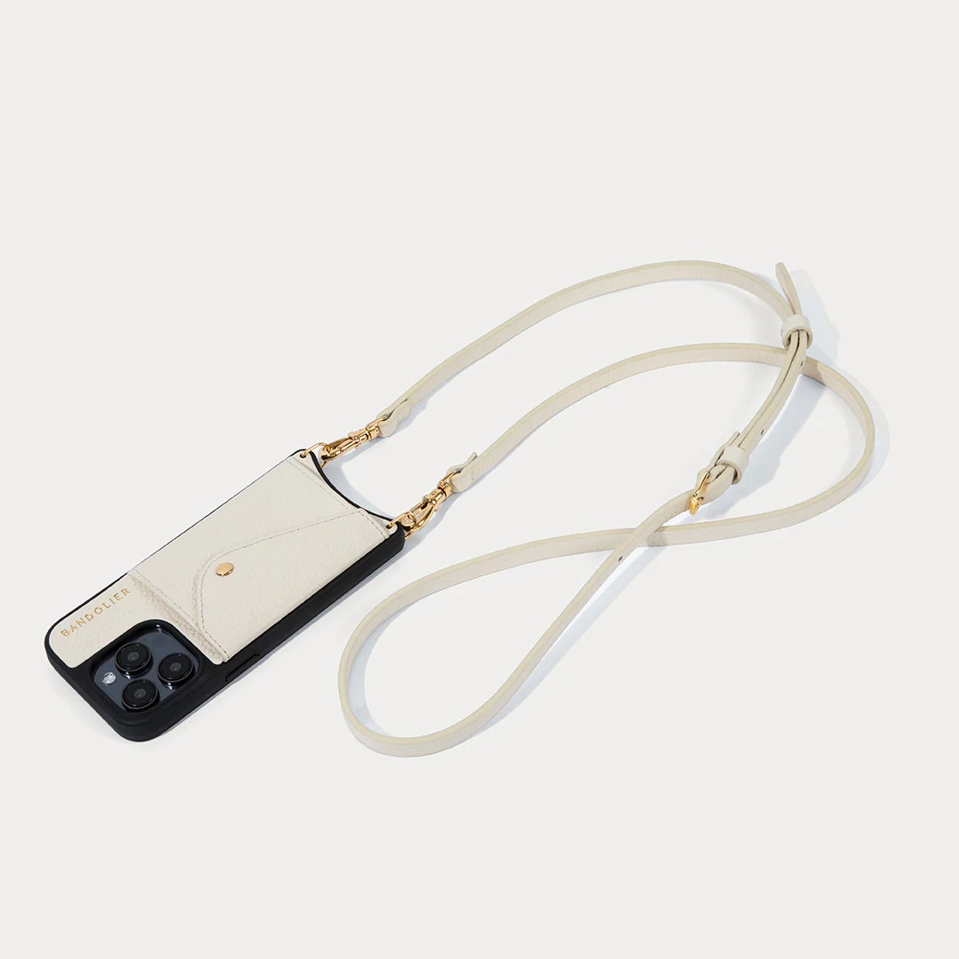 Donna Side Slot Crossbody Bandolier - Ivory/Gold | Bandolier