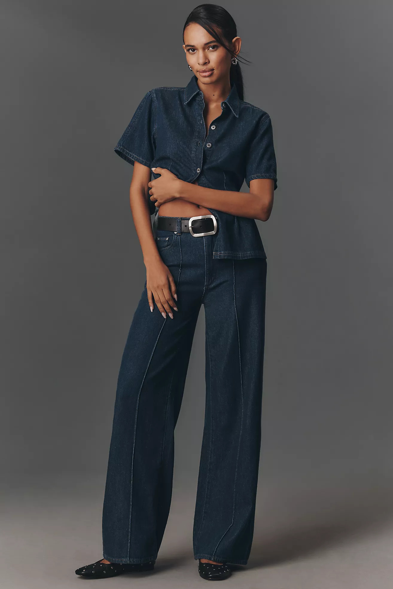 DL1961 Hepburn Wide-Leg Aura High-Rise Jeans | Anthropologie (US)