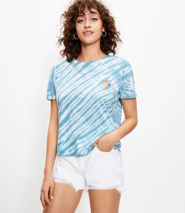 Palm Tie Dye Surf Tee | LOFT