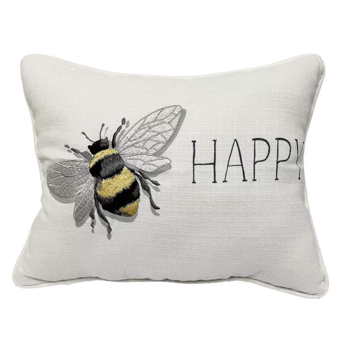 Sonoma Goods For Life® Ivory Bee Happy Throw Pillow | Kohl's