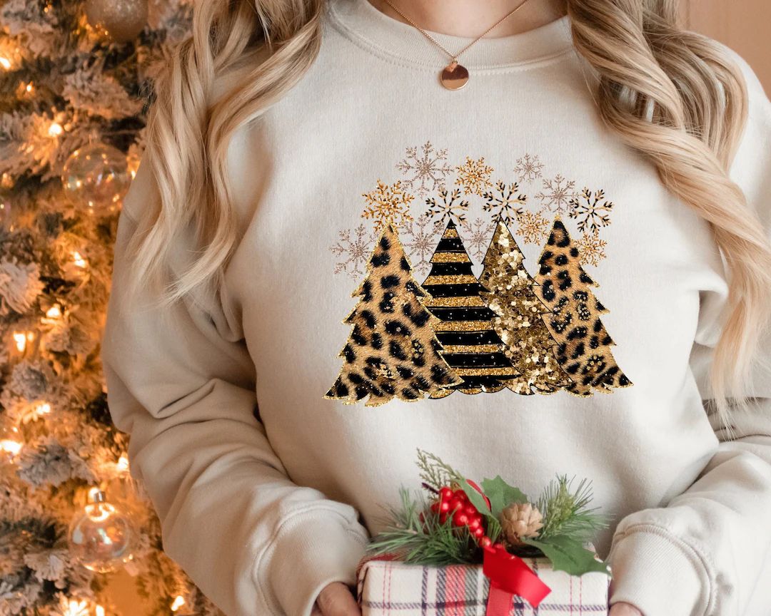 Christmas Sweatshirt Christmas Tree Sweater Christmas - Etsy | Etsy (US)
