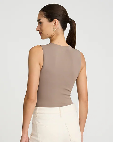 Body Contour High Compression Deep V-Neck Bodysuit | Express