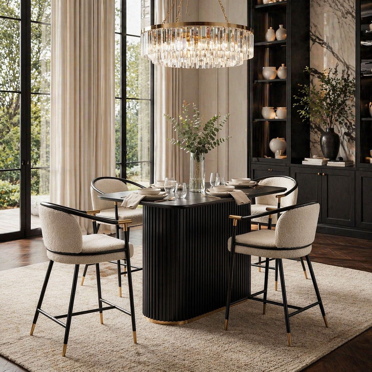 Amazon dining room set inspired by RH! 

modern decor, luxury home, rh home, modern dining room, amazon home decor 

 #LTKHome #LTKSaleAlert