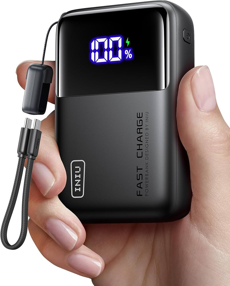 INIU 20000mAh Laptop Power Bank, Ultra Compact 65W PD Dual Fast Charging Portable Charger, Flight... | Amazon (US)